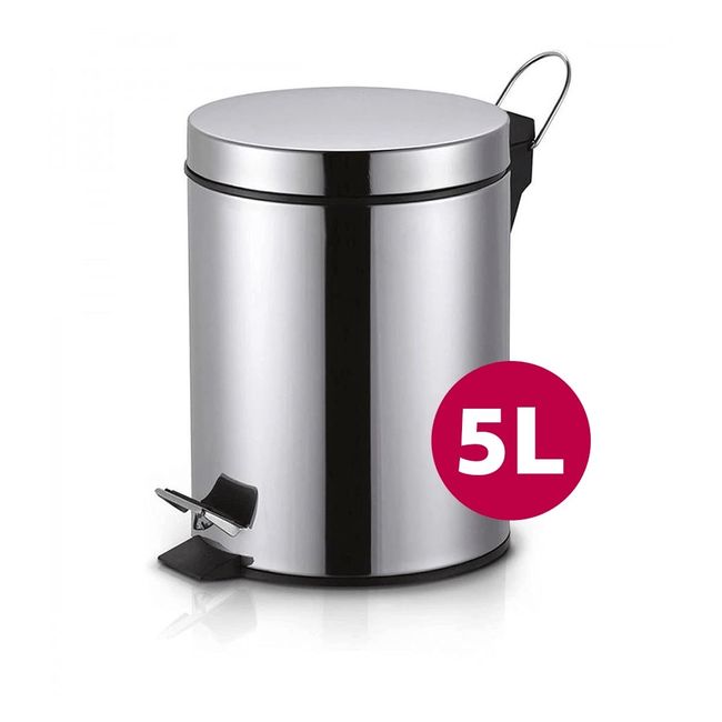 Lixeira de Inox com Pedal 5 Litros Coisas e Coisinhas