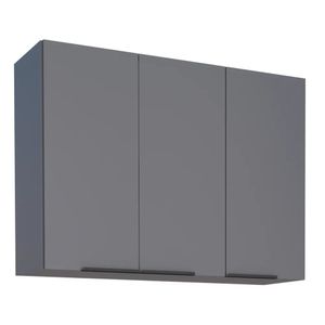 Armário Aéreo Cozinha Cisne 114X55X36 Cinza Cozimax