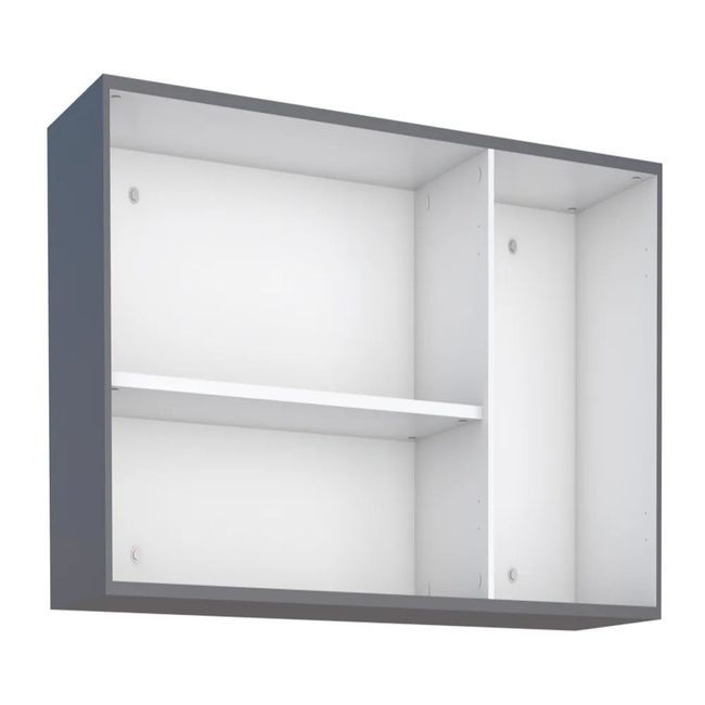 Armário Aéreo Cozinha Cisne 114X55X36 Cinza Cozimax