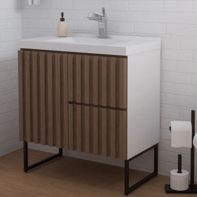 Gabinete Ferrara 66Cm Com Pé Branco Jequitibá Venturi