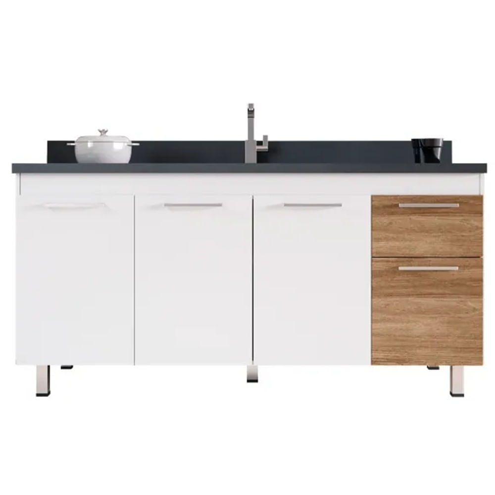 Gabinete Para Cozinha Kaus Branco Berlin Cerocha