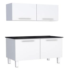 Telhanorte | GABINETE ACO VENUS FLAT 3G 1535MM BRANCO MONTADO (PIA