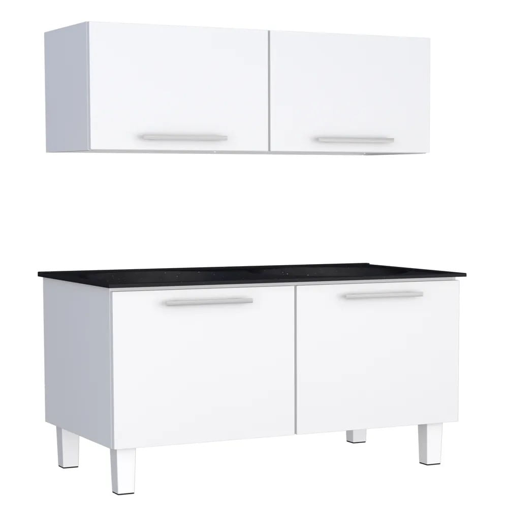 Gabinete Cozinha Aço Vênus 98X91X53 Com Tanque Preto Cozimax