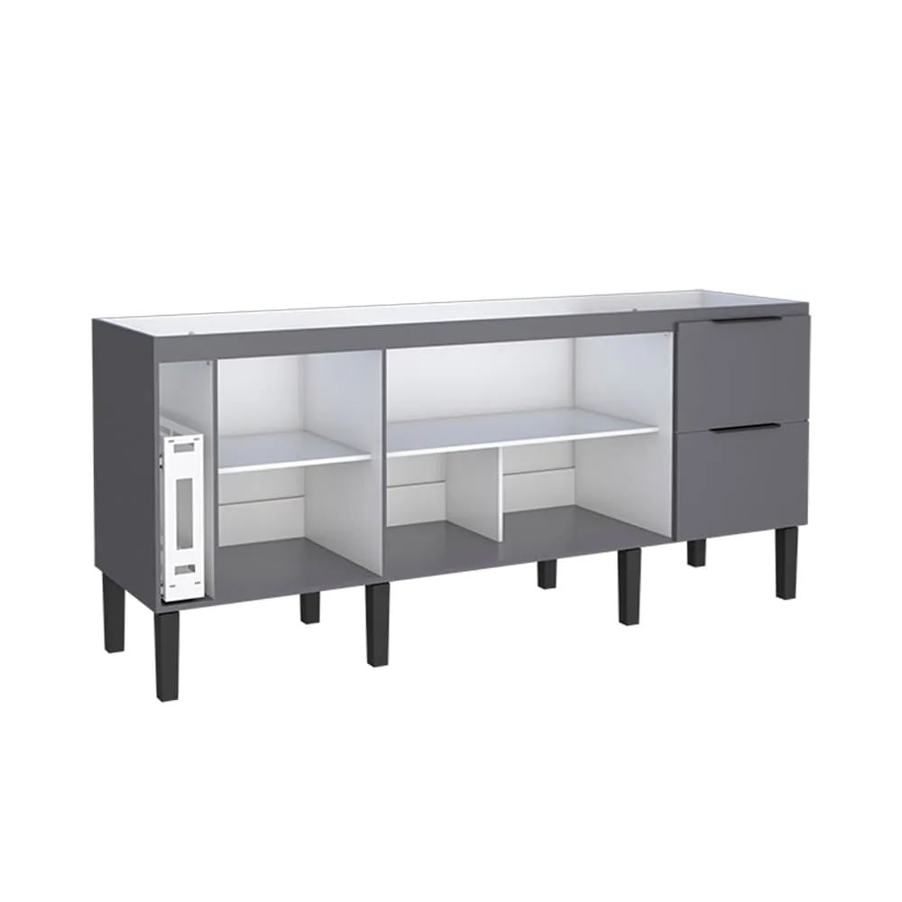 Gabinete Para Cozinha Cisne 194Cm Cinza Cozimax
