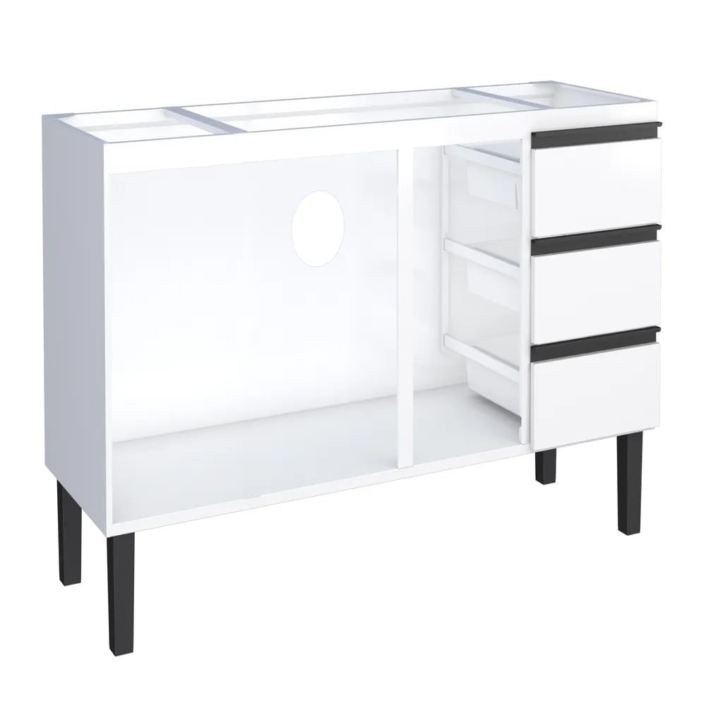 Gabinete Aço Netuno 144X85X50Cm Branco Cozimax