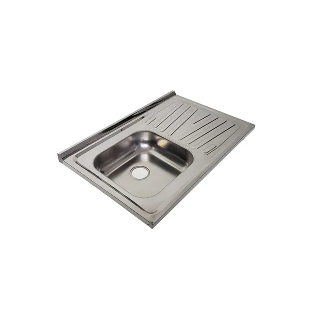 Pia Inox Aço 430 100x52cm C/Cuba Simples Desl. Esquerda PSD1000E Fabrinox