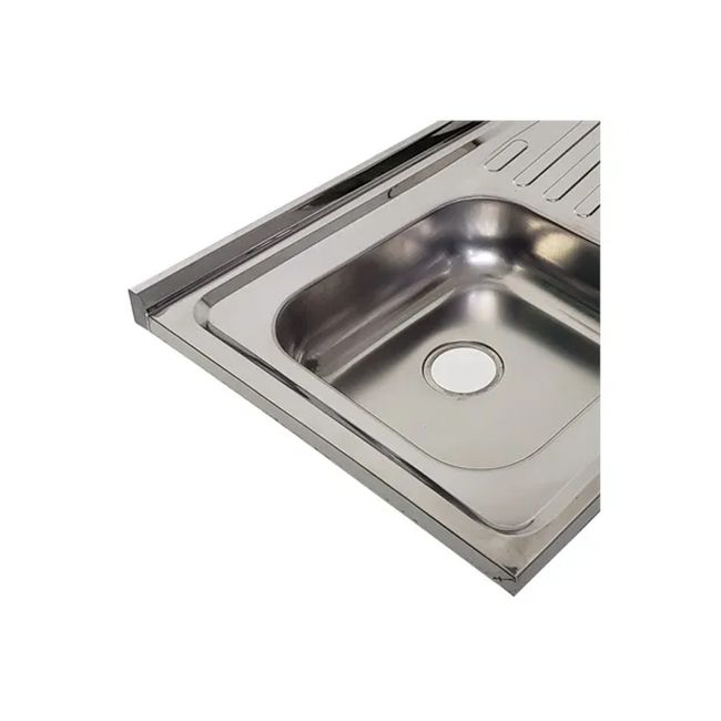 Pia Inox Aço 430 100x52cm C/Cuba Simples Desl. Esquerda PSD1000E Fabrinox