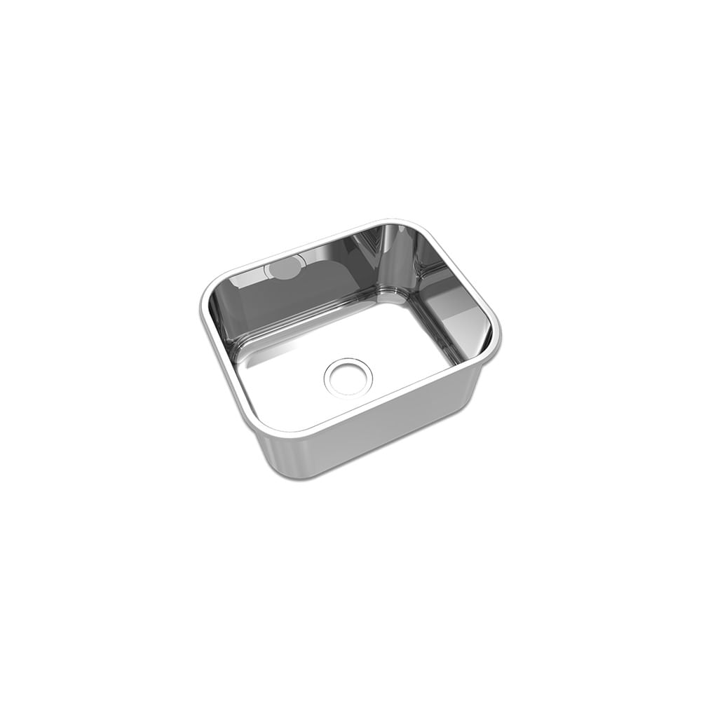 Cuba Simples CS50 Escovada Em Aço Inox 304 50x40x20cm Mekal