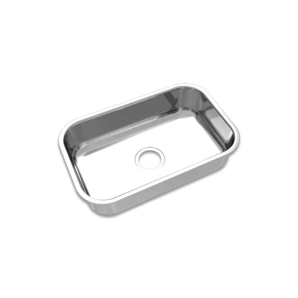 Cuba Simples CS2 Alto Brilho Em Aço Inox 304 56x34x18cm Mekal