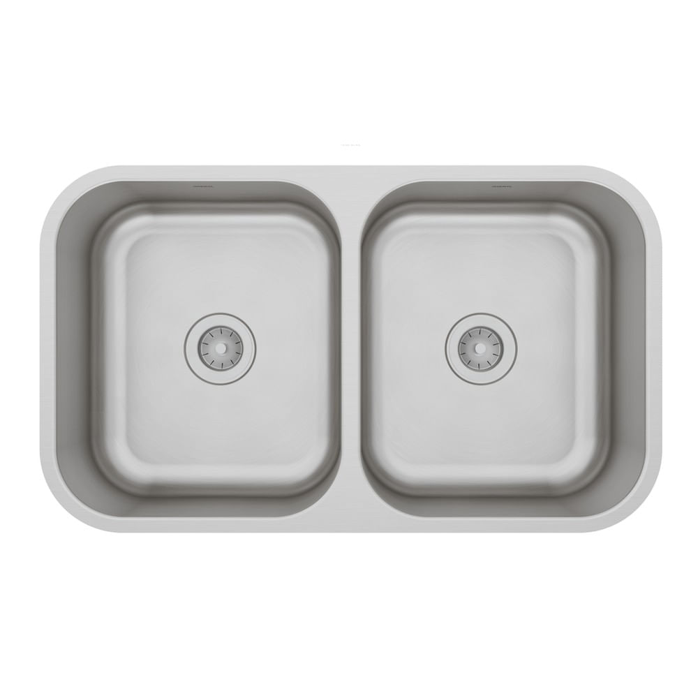 Cuba Dupla CD34 Escovada Em Aço Inox 304 70x40x17cm Mekal