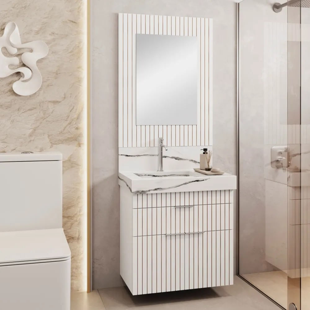 Conjunto Slim Kit Ripy 60Cm Branco Bumi