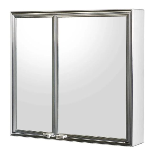 Armário Para Banheiro Sobrepor 2 Portas Branco 1108 Cris Metal