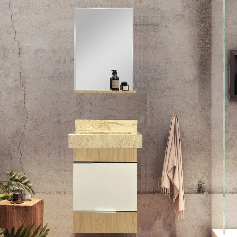 Club Kit 40Cm Para Banheiro Com Gaveta Wood Bumi