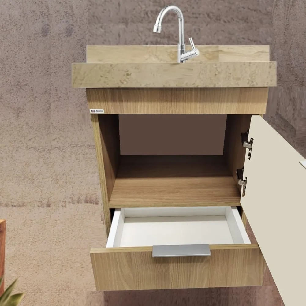 Club Kit 40Cm Para Banheiro Com Gaveta Wood Bumi