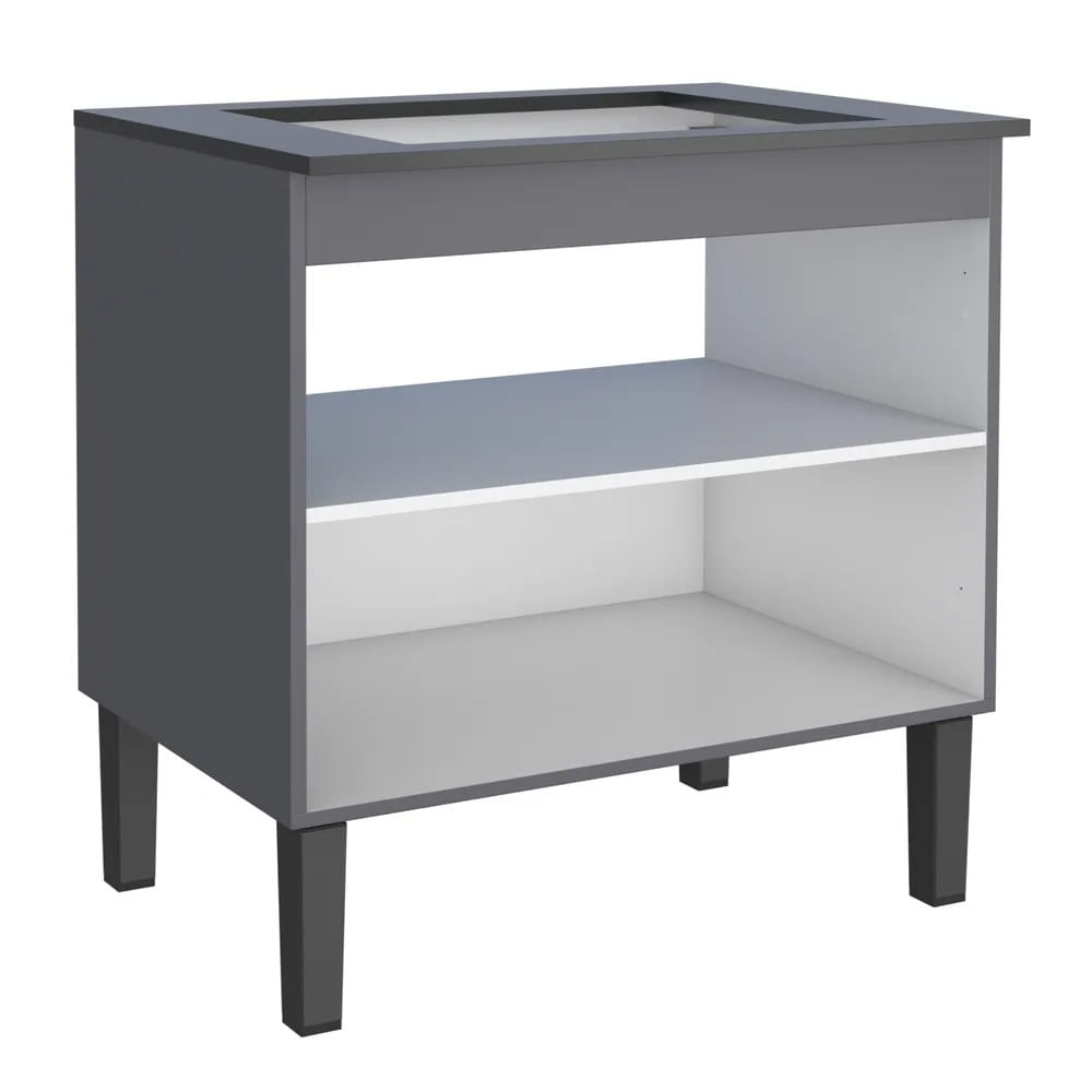 Balcão Cooktop Cozinha Cisne 4 Bocas 77X85X51 Cinza Cozimax