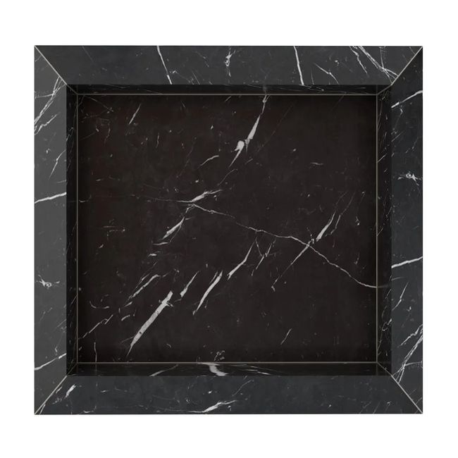 Nicho Banheiro Diamante 40X30X10 Porcelanato Preto Cozimax