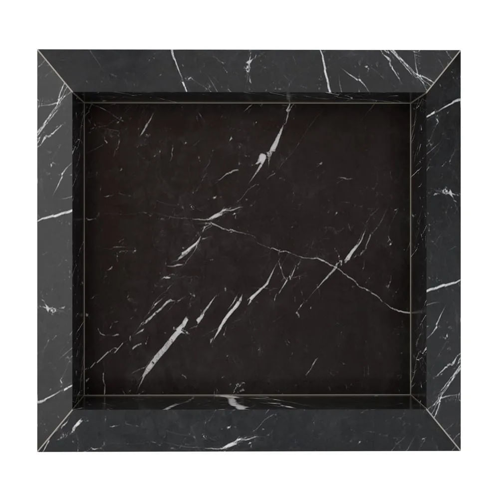 Nicho Banheiro Diamante 40X30X10 Porcelanato Preto Cozimax