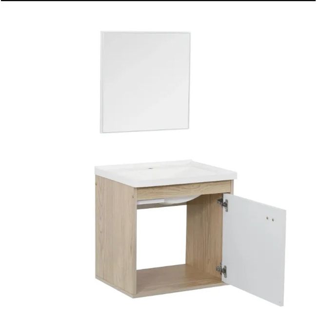 Conjunto De Banheiro Com Cuba E Espelheira Capella 40Cm  Berlin Branco Cerocha