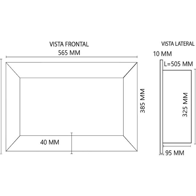 Nicho De Porcelanato 56 Travertino Blu