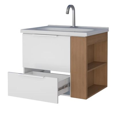 Toucador Banheiro Madeira Cosmos Direita 60X55X44