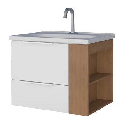 Toucador Banheiro Madeira Cosmos Direita 60X55X44