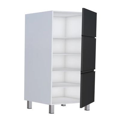 Paneleiro Cozinha Aço Gaia 60X214X54 Preto Cozimax