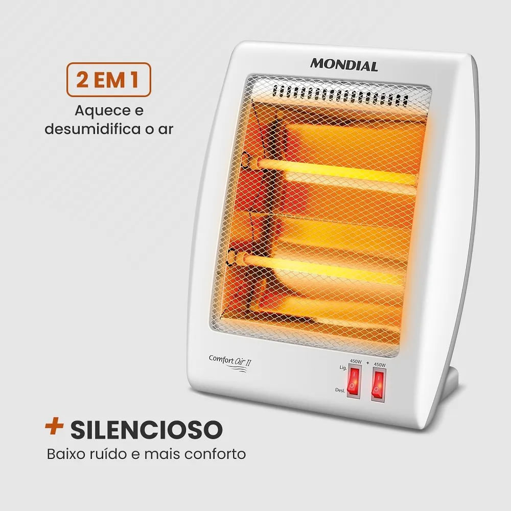 Aquecedor Elétrico Mondial Comfort Air A-15 Quartzo 900W 127V