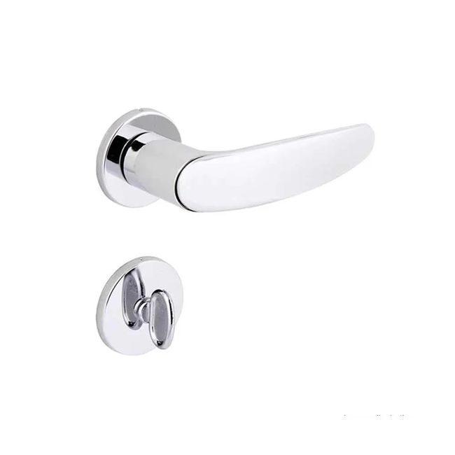 Fechadura WC Polo Roseta Redonda 40mm Cromada Arouca