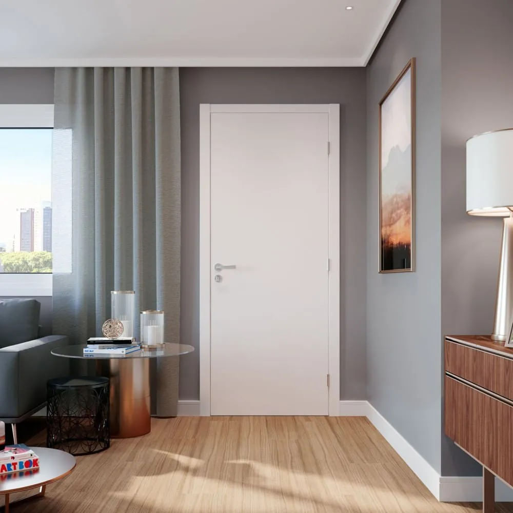 Folha de Porta Miolo Colmeia Branco Max Uv 720X2100X35 Eucatex