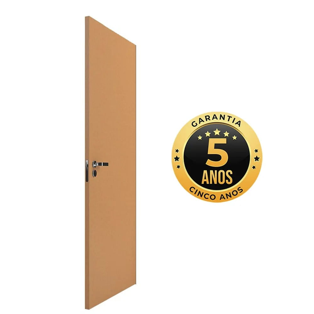 Folha Porta Lisa Solida Mdp Freijó Acabada 210x62 Vert