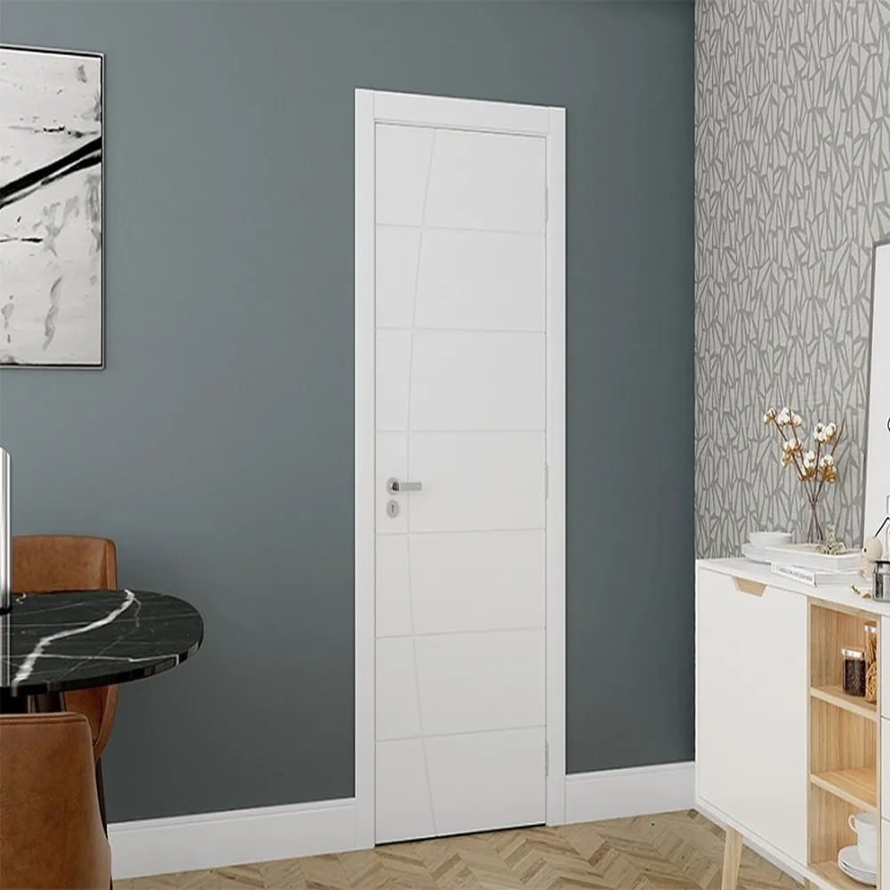 Folha Porta Elegance Mdp Sólida Pintado Branco 210x82 Vert