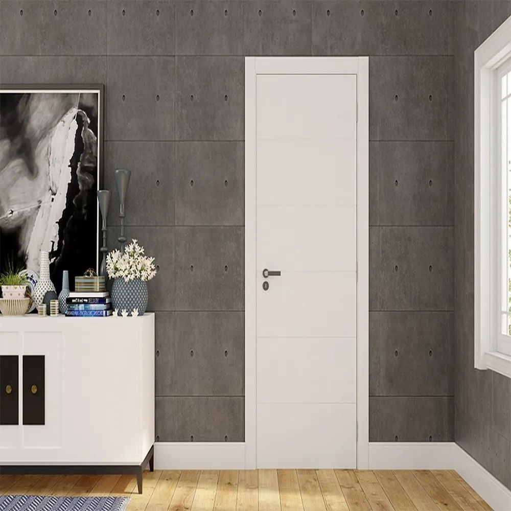 Folha Porta Bella Mdp Sólida Pintado Branco 210x80 Vert