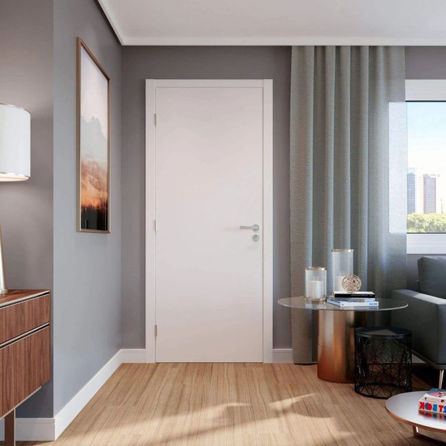 Folha de Porta Miolo Colmeia Branco Max Uv 920X2100X35 Eucatex