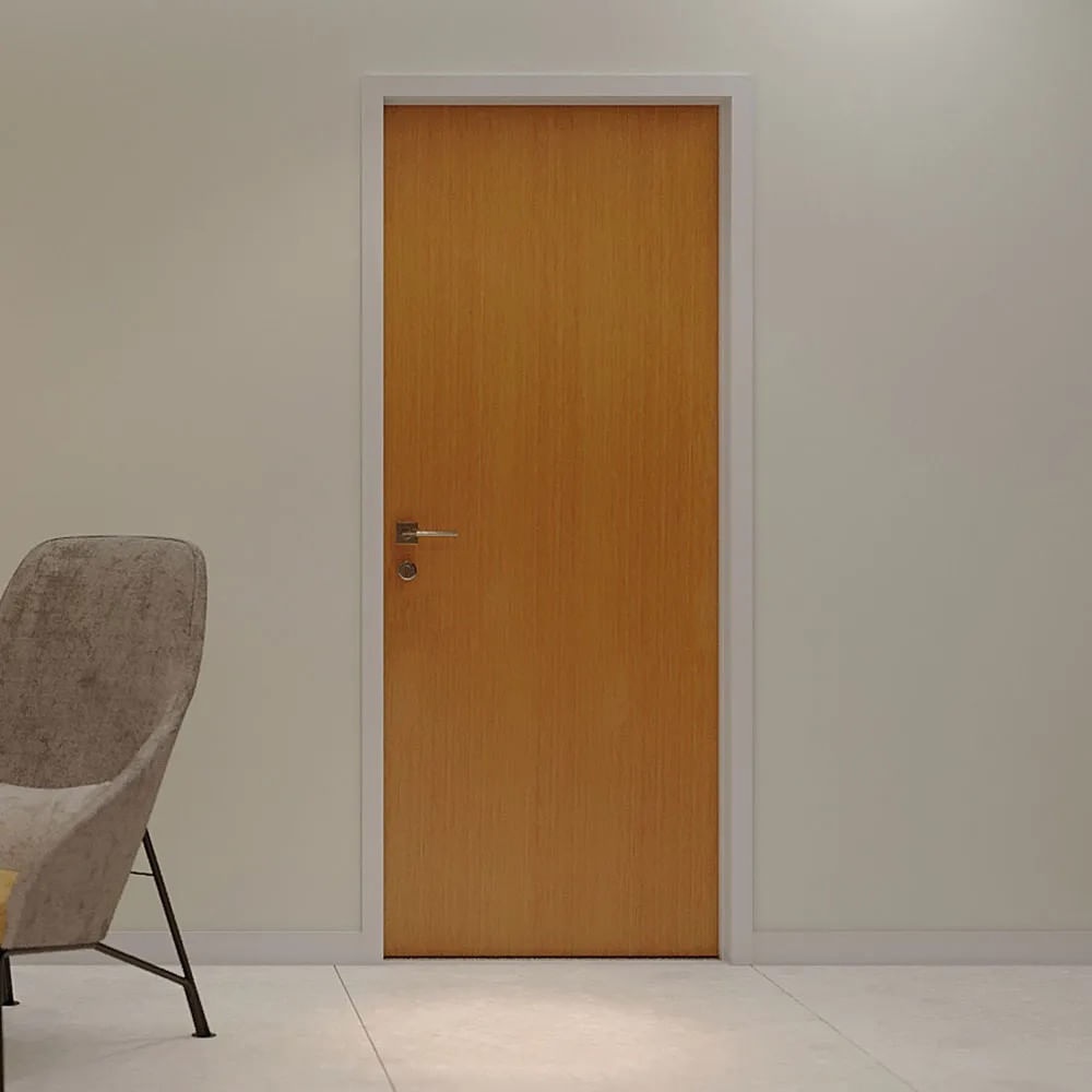 Folha De Porta Eucaplac Miolo Colmeia Acabamento Nogal Mel Pintura Uv Dispensa Acabamento 920x2100 Eucatex