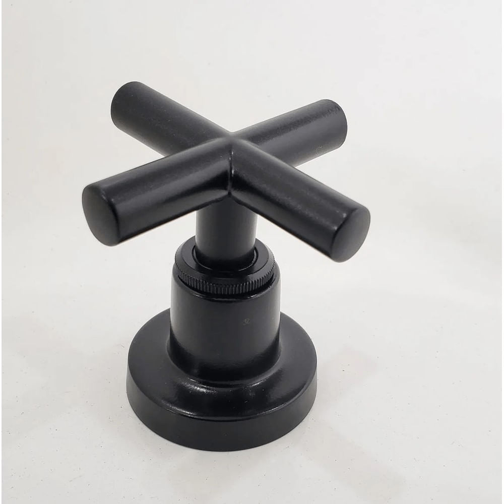Acabamento monocomando para chuveiro base 3/4" Orion 4900 preto Esteves