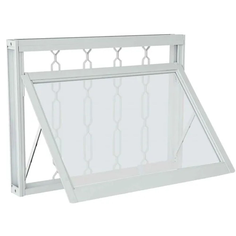 Janela Maxim-Ar Aço Branco Grade Elo 60x80x8 Prátika Sasazaki