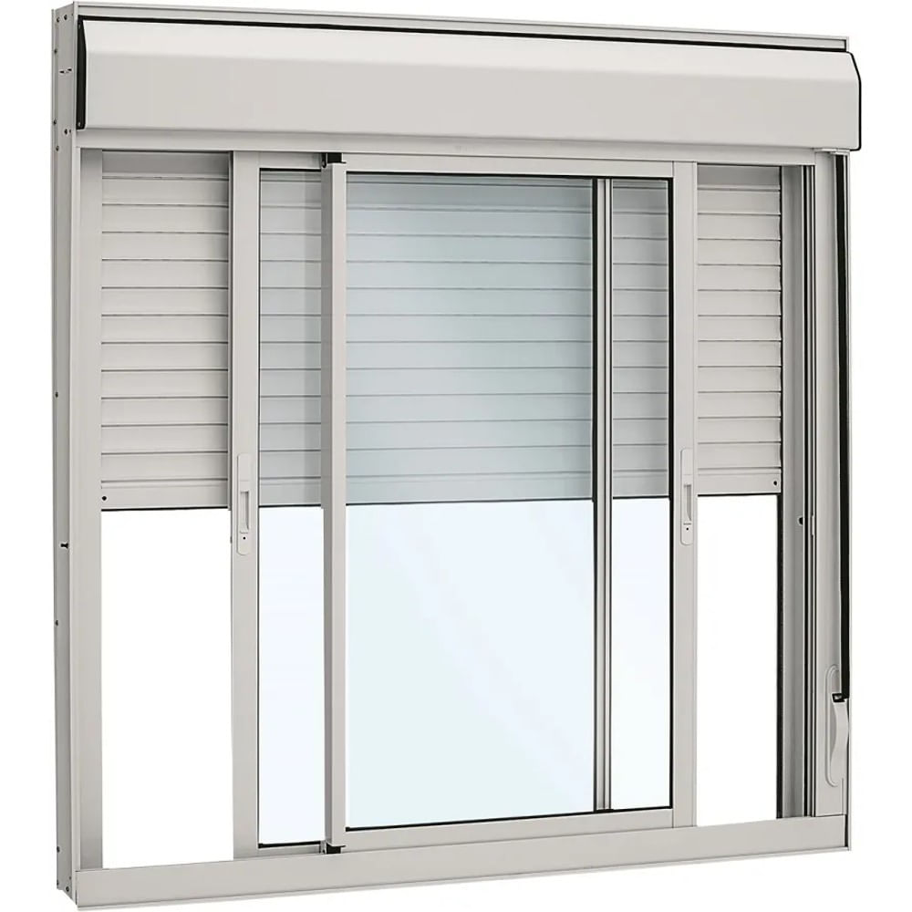 Janela Integrada Alumínio Branco 3 Folhas Móveis 120x150x11 Alumifort Sasazaki