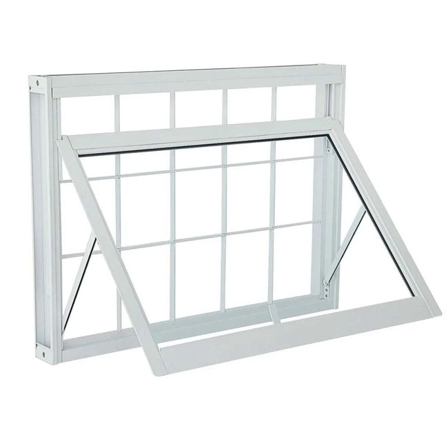 Janela Maxim-Ar Aço Branco Grade Quadriculada 60x80x8 Prátika Sasazaki