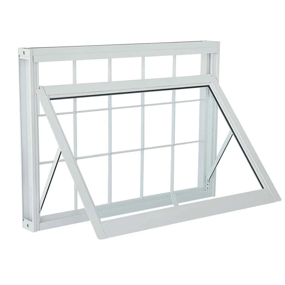 Janela Maxim-Ar Aço Branco Grade Quadriculada 60x80x8 Prátika Sasazaki