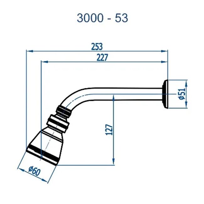 Chuveiro articulado parede 3000 bk53