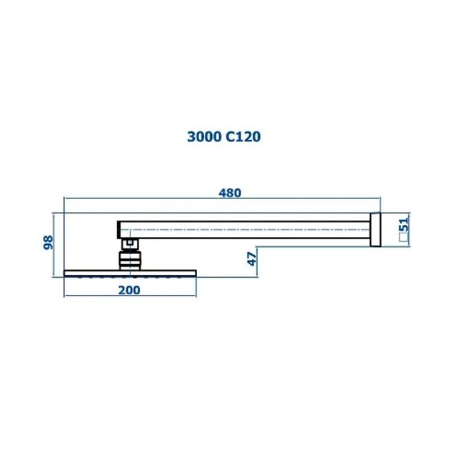 Chuveiro Articulado Versata de Parede Black Matte Fani