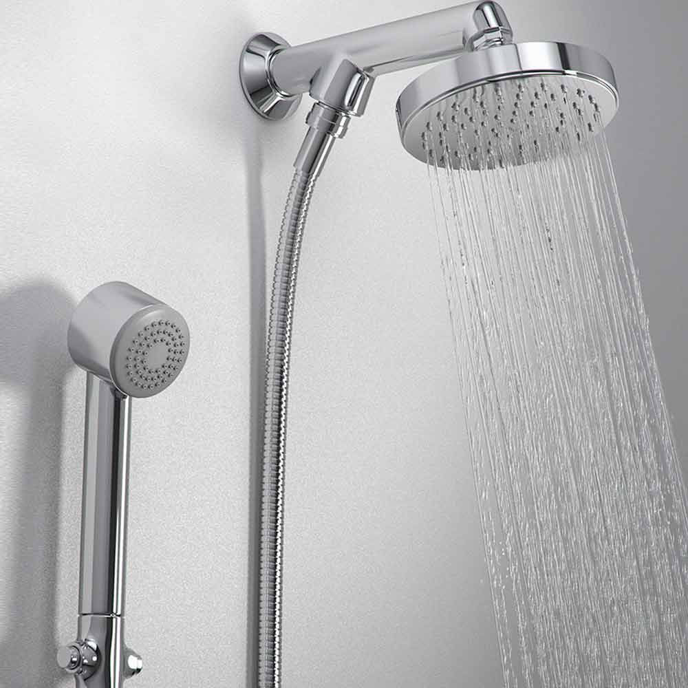 Chuveiro Redondo de Parede 12,6cm com Desviador Cromado Deca