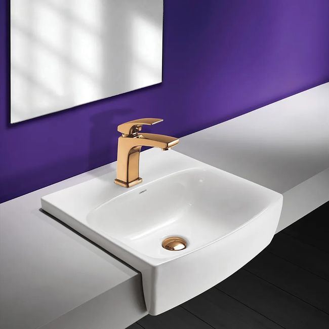 Ducha Loren Quadra Rose Gold Parede 7034 R16 Lorenzetti