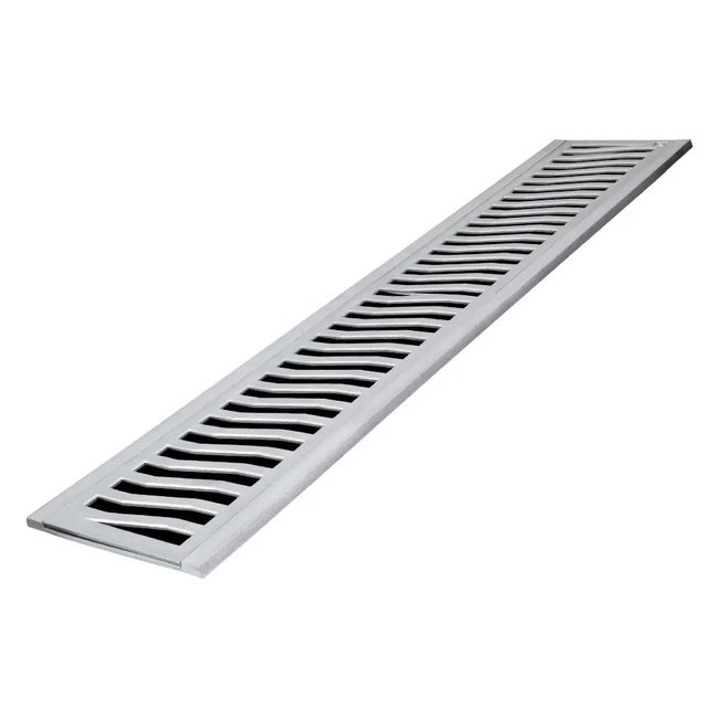 Ralo Com Porta Grelha Pedestre Martelado 20X100 Alumínio Costa Navarro