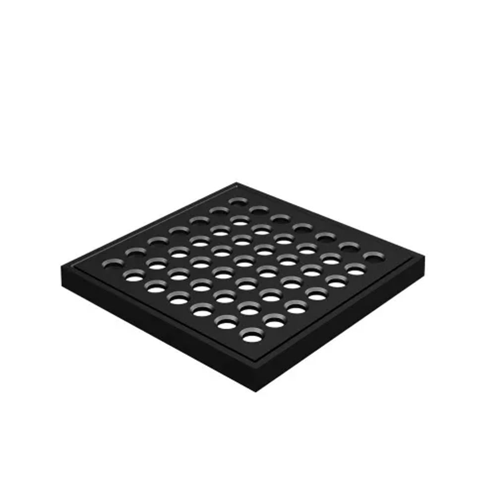 Grelha Quadrada s/ Fecho c/ Caixilho 10cm Black Matte Fani