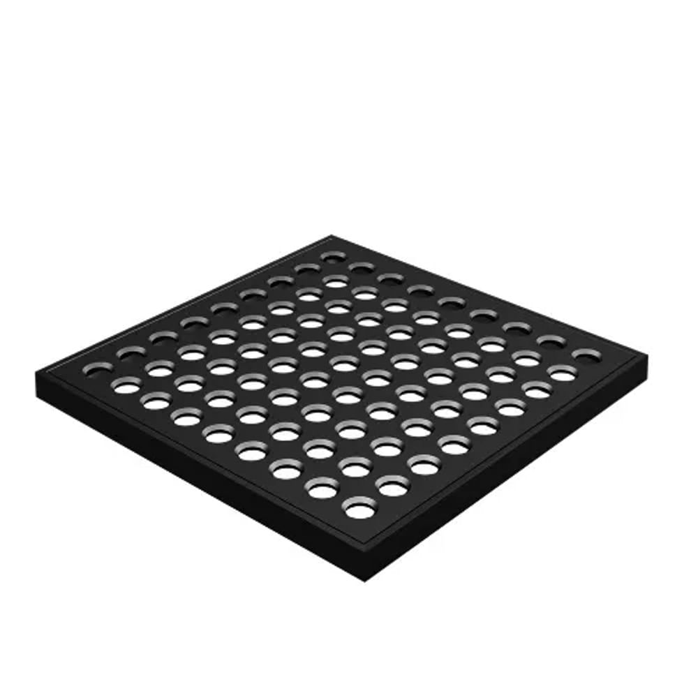 Grelha Quadrada s/ Fecho c/ Caixilho 15cm Black Matte Fani