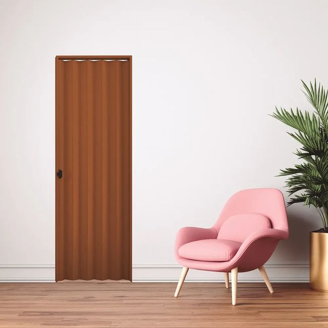 Porta Sanfonada 60x2,10cm Mogno Plasbil