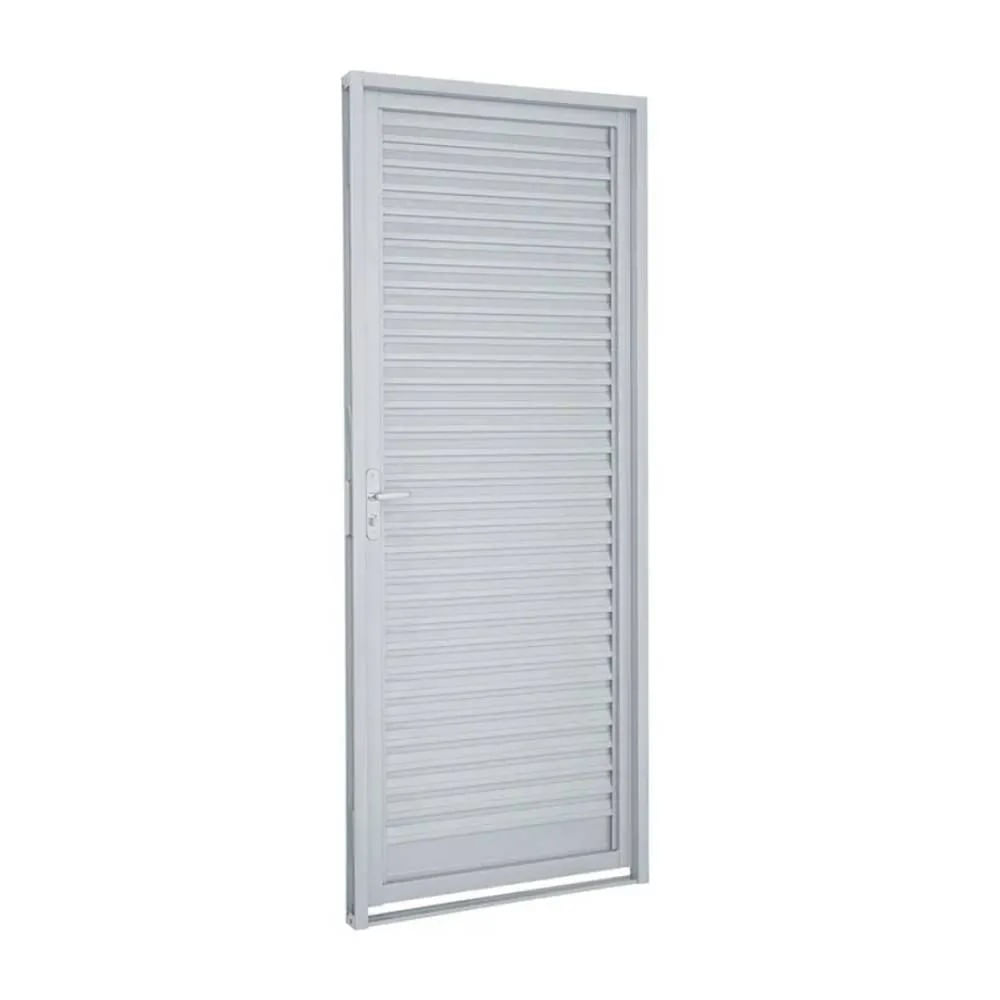 Porta Veneziana Aço Branco Direita 217x87x6 Prátika Sasazaki