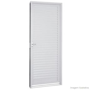 Porta veneziana E de abrir 215x77x3,15cm Alumifit branca Sasazaki
