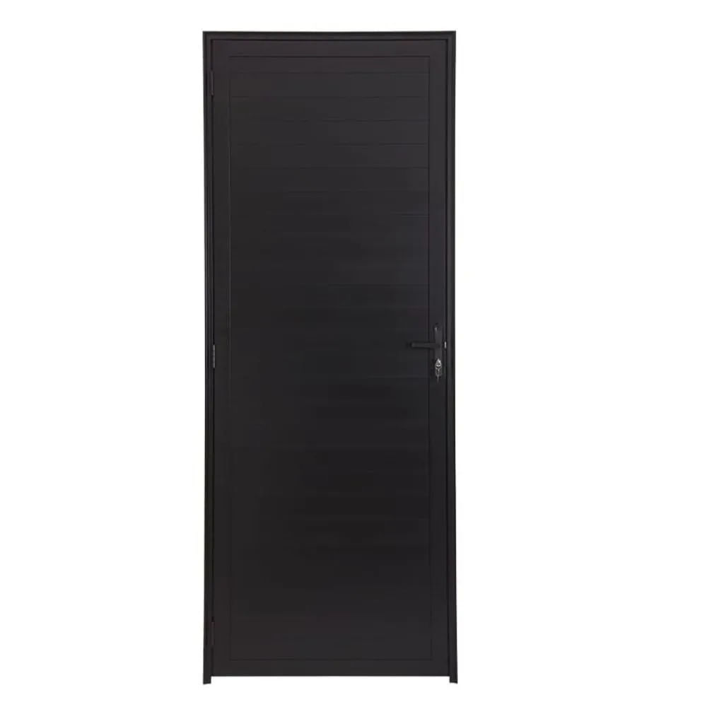Porta Lambril Fechadura Esquerda 210x80 Preto Fortsul